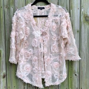 LAST CHANCE! 🎈3/$30 Anthro Blush floral cardigan